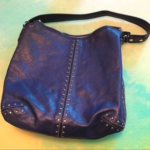 Michael Kors Blue Stud Leather Tote